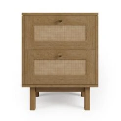 Dunelm Indi 2 Drawer Bedside Table, Mango Wood 8 Dunelm Indi 2 Drawer Bedside Table, Mango Wood -The Furniture Store 30770720 alt02