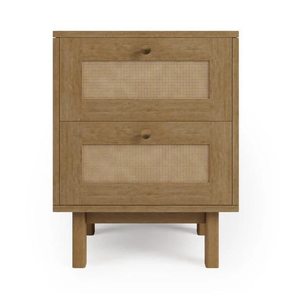 Dunelm Indi 2 Drawer Bedside Table, Mango Wood 3 Dunelm Indi 2 Drawer Bedside Table, Mango Wood - Image 3