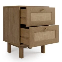Dunelm Indi 2 Drawer Bedside Table, Mango Wood 10 Dunelm Indi 2 Drawer Bedside Table, Mango Wood -The Furniture Store 30770720 alt04