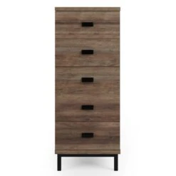 Dunelm Fulton Tall 5 Drawer Chest, Pine Effect -The Furniture Store 30773096 alt02