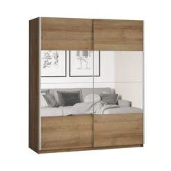 Dunelm Lincoln 180cm Sliding Double Wardrobe 8 Dunelm Lincoln 180cm Sliding Double Wardrobe -The Furniture Store 30775849 alt02