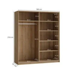 Dunelm Lincoln 180cm Sliding Double Wardrobe 10 Dunelm Lincoln 180cm Sliding Double Wardrobe -The Furniture Store 30775849 alt04