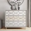 Dunelm Delphi 3 Drawer Chest, Grey & Mirrored