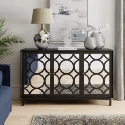 Dunelm Delphi Large Black Sideboard