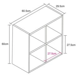 Lloyd Pascal Black 4 Cube Storage Unit -The Furniture Store 30777555 alt06