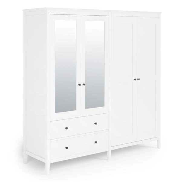 Dunelm Lynton 4 Door Wardrobe White 2 Dunelm Lynton 4 Door Wardrobe White - Image 2