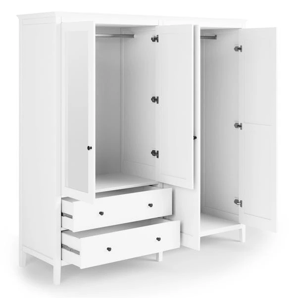Dunelm Lynton 4 Door Wardrobe White 5 Dunelm Lynton 4 Door Wardrobe White - Image 5