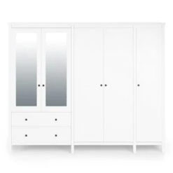 Dunelm Lynton 5 Door Wardrobe White 8 Dunelm Lynton 5 Door Wardrobe White -The Furniture Store 30780267 alt02