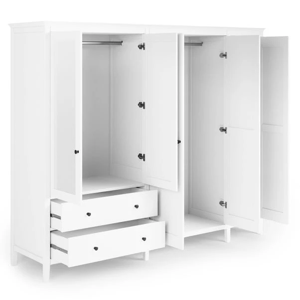 Dunelm Lynton 5 Door Wardrobe White 5 Dunelm Lynton 5 Door Wardrobe White - Image 5