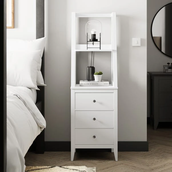 Dunelm Lynton Ladder Bedside White 1 Dunelm Lynton Ladder Bedside White