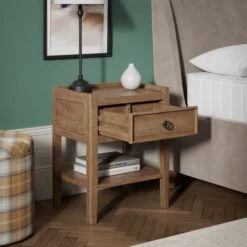 Dunelm Portland 1 Drawer Bedside -The Furniture Store 30781893 alt02