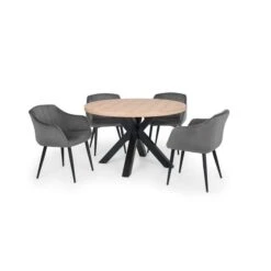 Julian Bowen Berwick Round Dining Table Oak -The Furniture Store 30794139 alt05