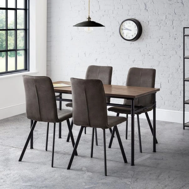 Julian Bowen Carnegie Rectangular Dining Table With 4 Monroe Dining Chairs 1 Julian Bowen Carnegie Rectangular Dining Table With 4 Monroe Dining Chairs