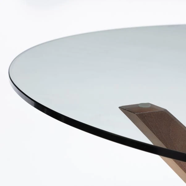 Julian Bowen Chelsea Small Round Glass Dining Table With 4 Cayman Dining Chairs 3 Julian Bowen Chelsea Small Round Glass Dining Table With 4 Cayman Dining Chairs - Image 3