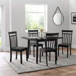 Julian Bowen Rufford Square Extendable Dining Set With 4 Coast Chairs
