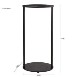 Dunelm Cole Side Table With LED Light Black -The Furniture Store 30802415 alt05