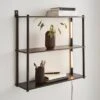 Dunelm Cole Wall Unit With LED Lights Black