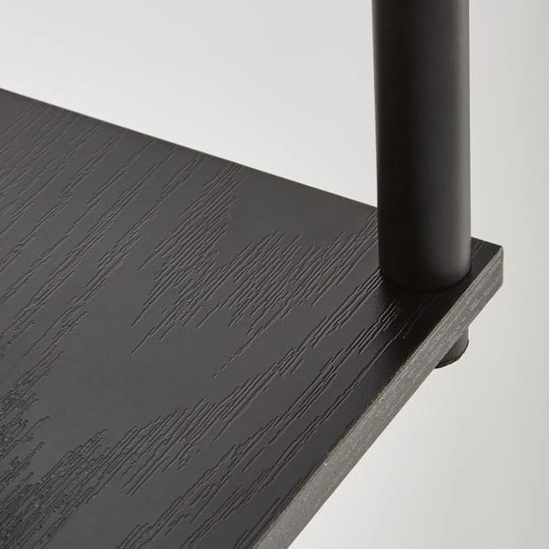 Dunelm Cole Wall Unit With LED Lights Black 4 Dunelm Cole Wall Unit With LED Lights Black - Image 4