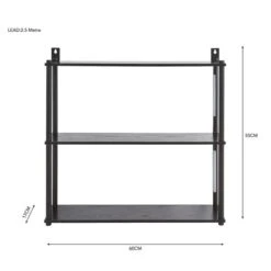 Dunelm Cole Wall Unit With LED Lights Black 11 Dunelm Cole Wall Unit With LED Lights Black -The Furniture Store 30802417 alt05