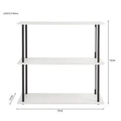 Dunelm Aiko Console Table With 2 LED Lights Black And Faux Marble -The Furniture Store 30802419 alt05