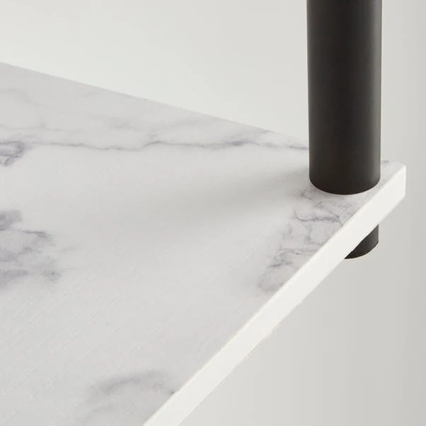 Dunelm Aiko Wall Unit With LED Lights Black And Faux Marble 4 Dunelm Aiko Wall Unit With LED Lights Black And Faux Marble - Image 4