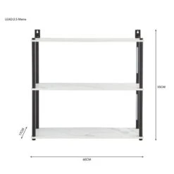 Dunelm Aiko Wall Unit With LED Lights Black And Faux Marble 11 Dunelm Aiko Wall Unit With LED Lights Black And Faux Marble -The Furniture Store 30802420 alt05