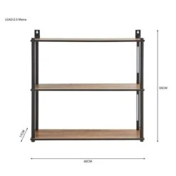Dunelm Fulton Wall Unit With LED Lights Rustic Pine -The Furniture Store 30802441 alt05