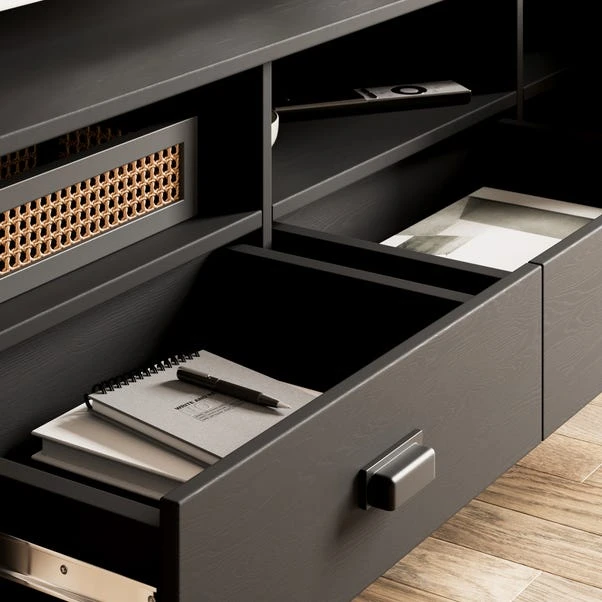 Dunelm Fulton Black Extra Wide TV Unit 3 Dunelm Fulton Black Extra Wide TV Unit - Image 3