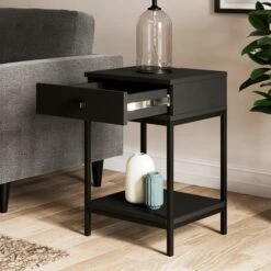Dunelm Fulton 1 Drawer Side Table -The Furniture Store 30803126 alt02