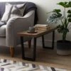 Dunelm Freddie Rustic Wood Long Side Table