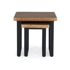 Dunelm Freddie Rustic Wood Effect Nest Of Tables 8 Dunelm Freddie Rustic Wood Effect Nest Of Tables -The Furniture Store 30809247 alt03