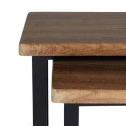 Dunelm Freddie Rustic Wood Effect Nest Of Tables 9 Dunelm Freddie Rustic Wood Effect Nest Of Tables -The Furniture Store 30809247 alt04