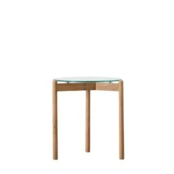 Cedar & Sage Hays Side Table, Glass -The Furniture Store 30810789 alt02