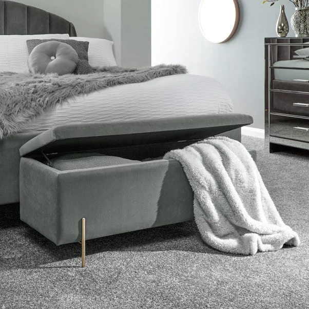 GFW Mystica Velour Ottoman Storage Bench 2 GFW Mystica Velour Ottoman Storage Bench - Image 2