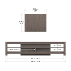 AVF Calibre Wide TV Stand 180cm, Oak Effect -The Furniture Store 30812451 alt04