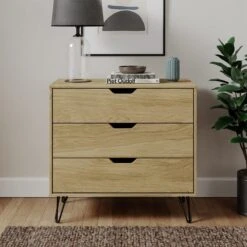The Furniture Store 14 Dunelm Bella 3 Drawer Chest Oak Effect