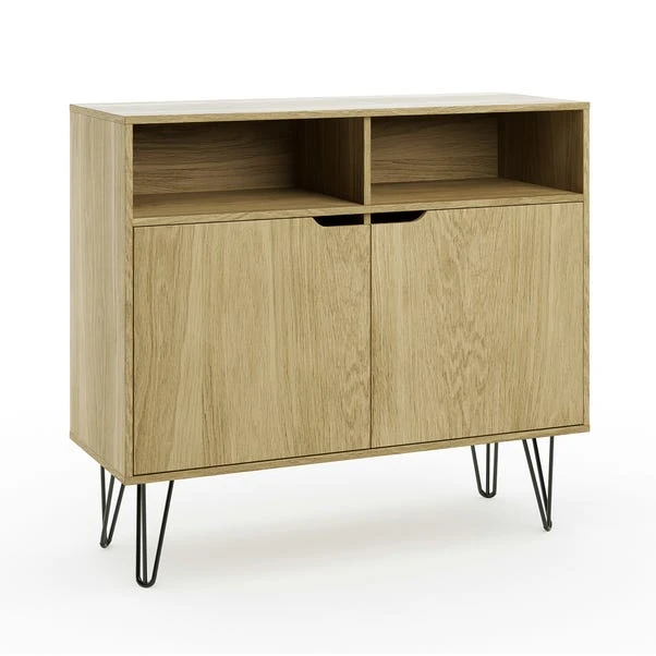 Dunelm Bella 2 Door Sideboard Oak Effect 6 Dunelm Bella 2 Door Sideboard Oak Effect - Image 6