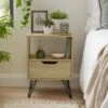 Dunelm Bella 1 Drawer Bedside Oak Effect