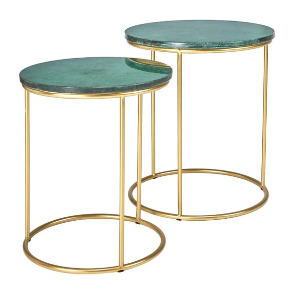 Pacific Lifestyle Pacific Milly Set Of 2 Nest Of Side Tables, Marble 2 Pacific Lifestyle Pacific Milly Set Of 2 Nest Of Side Tables, Marble - Image 2