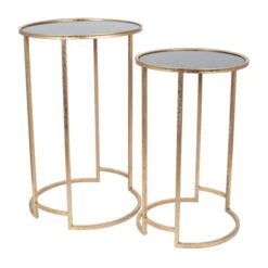 Pacific Lifestyle Pacific Veneziano Set Of 2 Nest Of Tables, Iron & Glass 10 Pacific Lifestyle Pacific Veneziano Set Of 2 Nest Of Tables, Iron & Glass -The Furniture Store 30821749 alt04