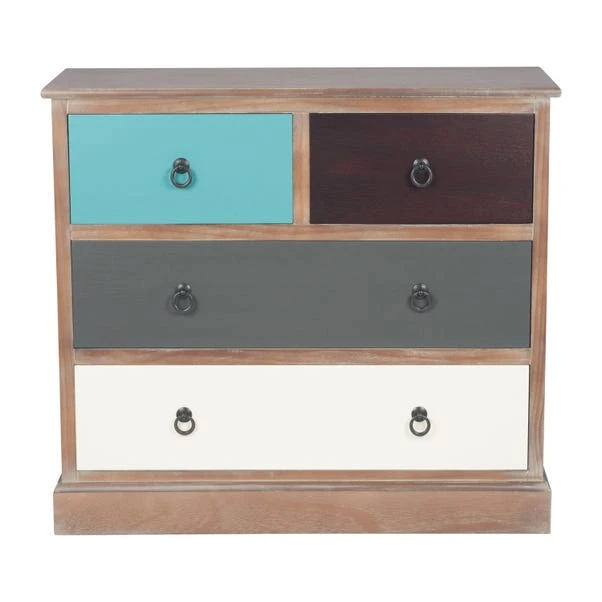Pacific Lifestyle Pacific Loft 4 Wide Drawer Chest, Pine 2 Pacific Lifestyle Pacific Loft 4 Wide Drawer Chest, Pine - Image 2