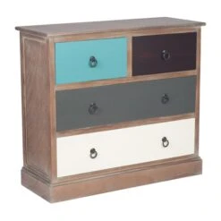 Pacific Lifestyle Pacific Loft 4 Wide Drawer Chest, Pine 6 Pacific Lifestyle Pacific Loft 4 Wide Drawer Chest, Pine -The Furniture Store 30821769 alt02