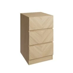 GFW Set Of 2 Taranto 3 Drawer Bedside Tables, Oak Effect -The Furniture Store 30825681 alt02